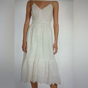 New York & Company - Eyelet Button-Front Midi Dress (NWT)
